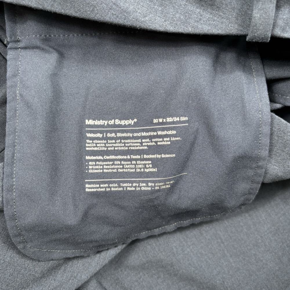 Ministry Of Supply Mens Velocity Dress Pants Brown Flat Front Straight Leg 31x31 - Picture 2 of 7